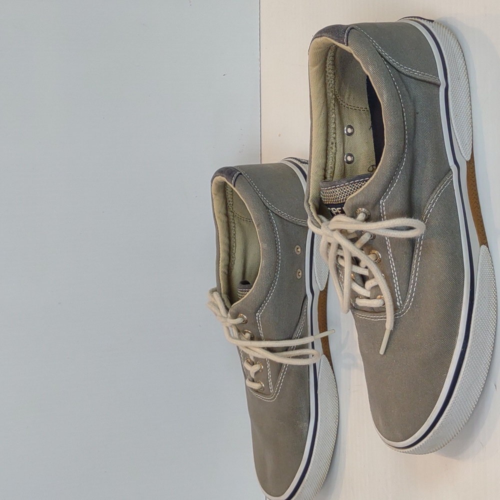 Sperry Topsider Men's Grey Halyard CVO Lace Up Saltwashed Sneaker - Picture 5 of 13
